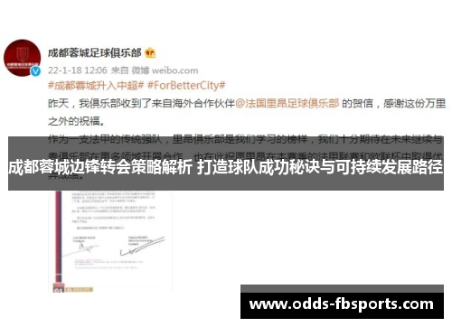 成都蓉城边锋转会策略解析 打造球队成功秘诀与可持续发展路径